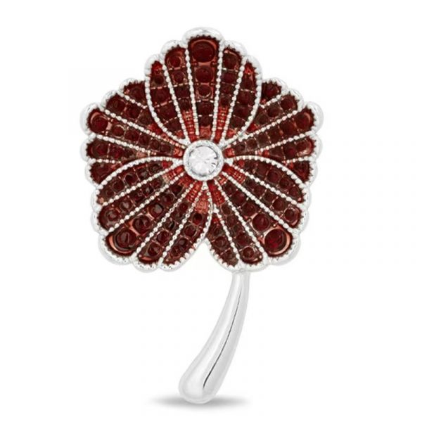 British Remembrance Poppy Brooches Bulk Wholesale: Red Enamel & Corn Poppy Design
